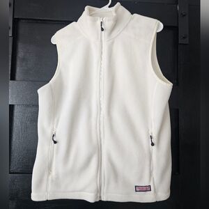 Vineyard Vines White Fleece Vest